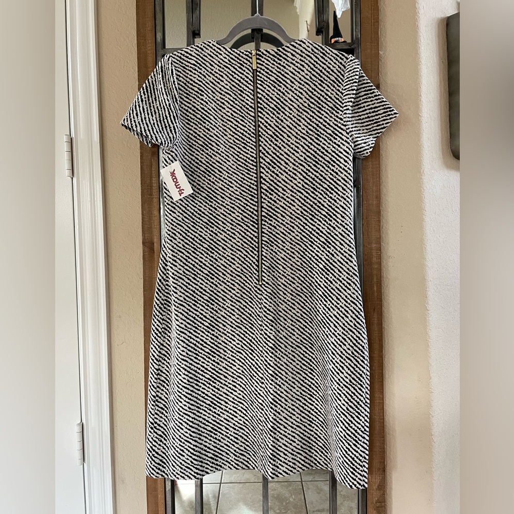 NWT Calvin Klein Black White Striped Size 8